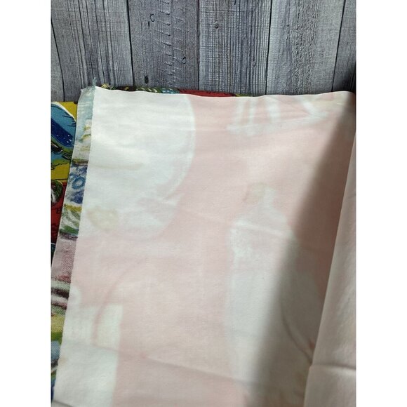 70s Kitsch Nautical Ship Navigation Map Fabric Red with backing 2 yards x 42" - Picture 4 of 4